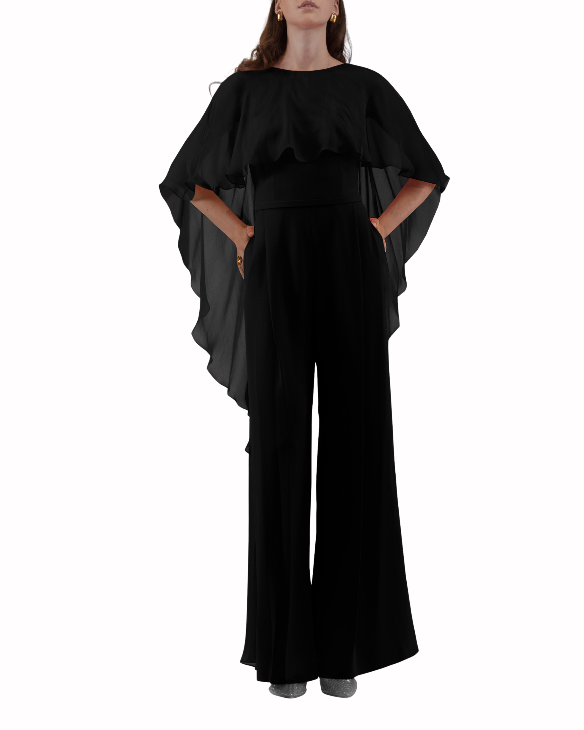 جمبسوت أسود كاشف الظهر