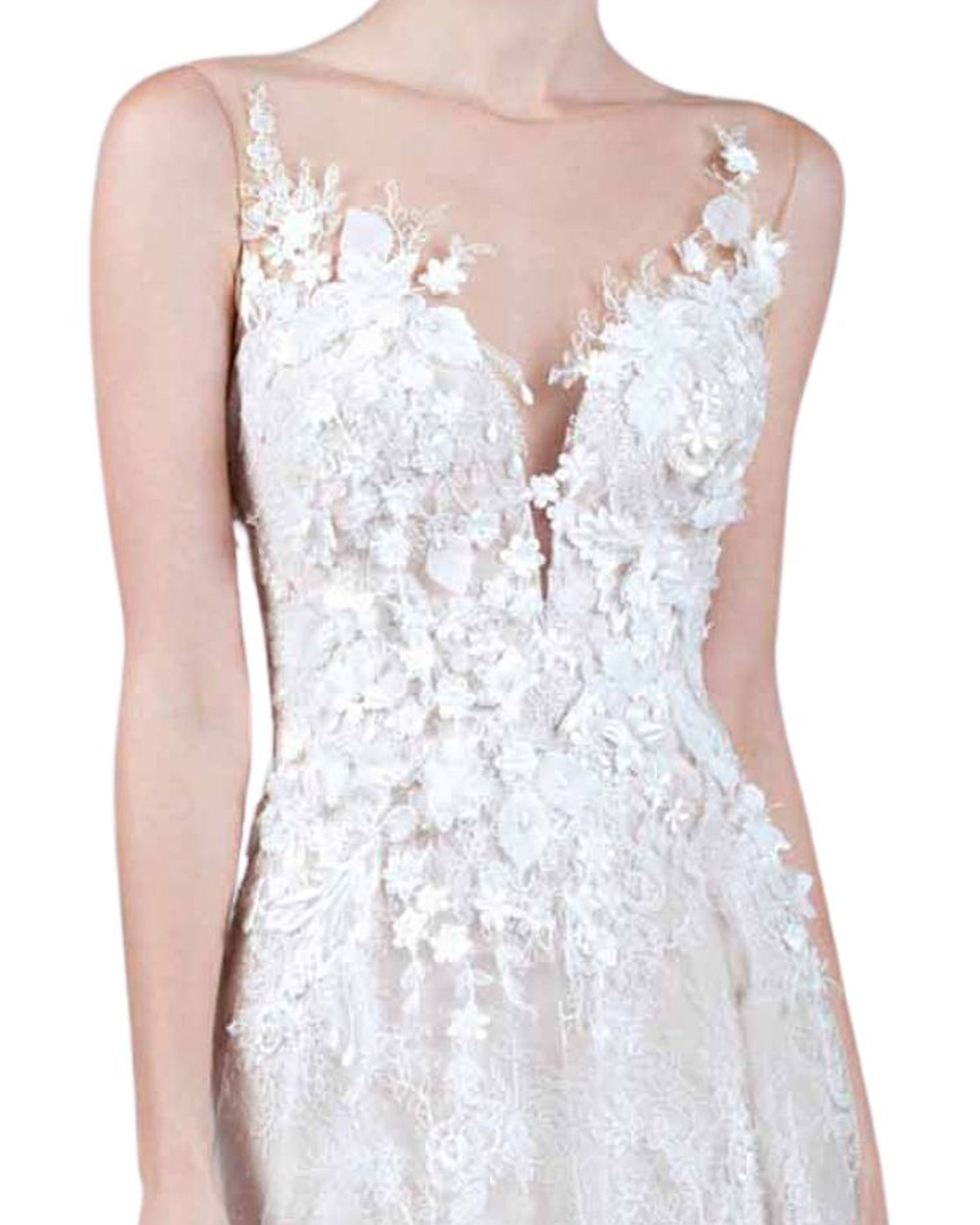 Flower Embroidery Gown