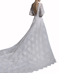 فستان باكمام واسعة ثلاثة أرباع