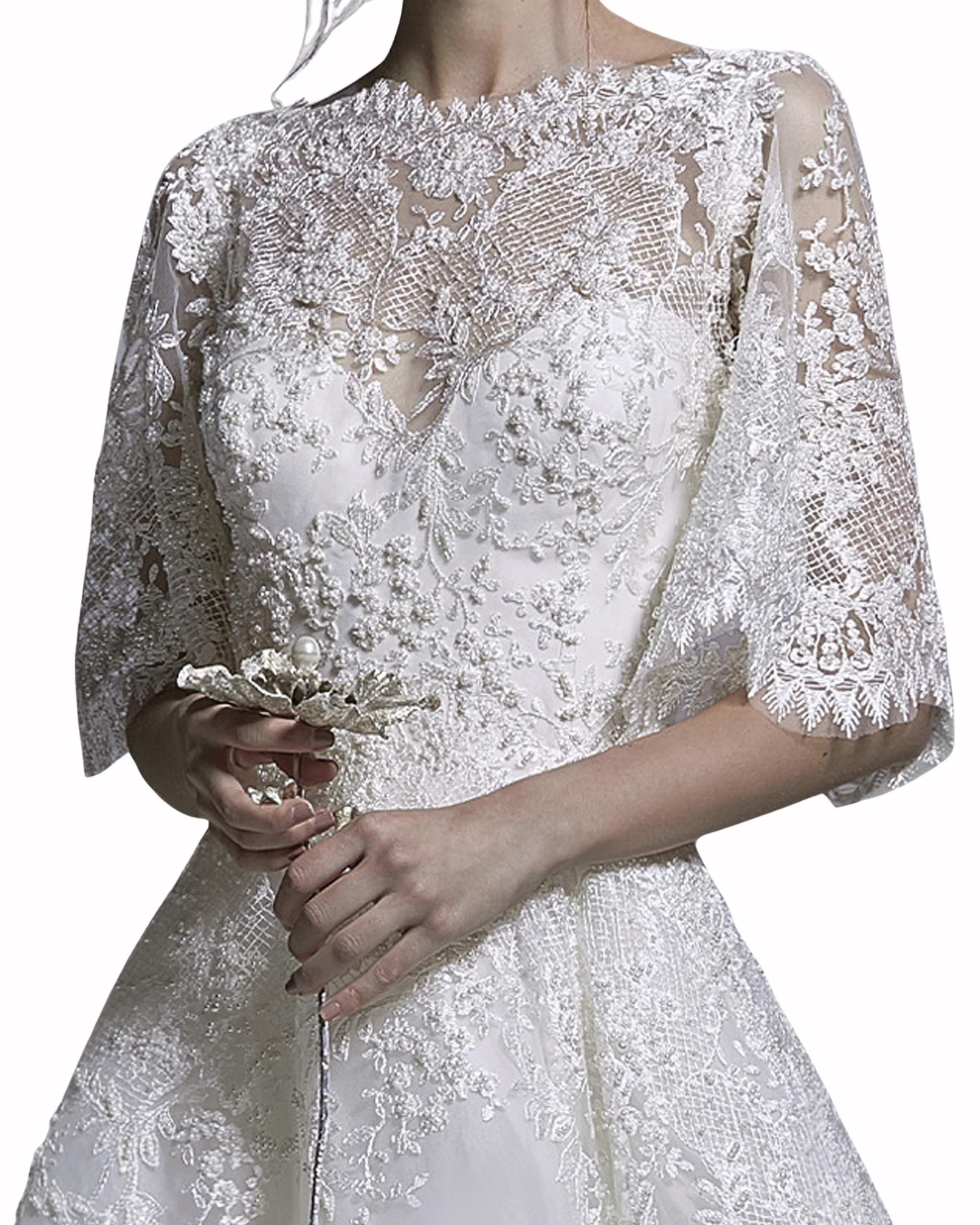 فستان باكمام واسعة ثلاثة أرباع