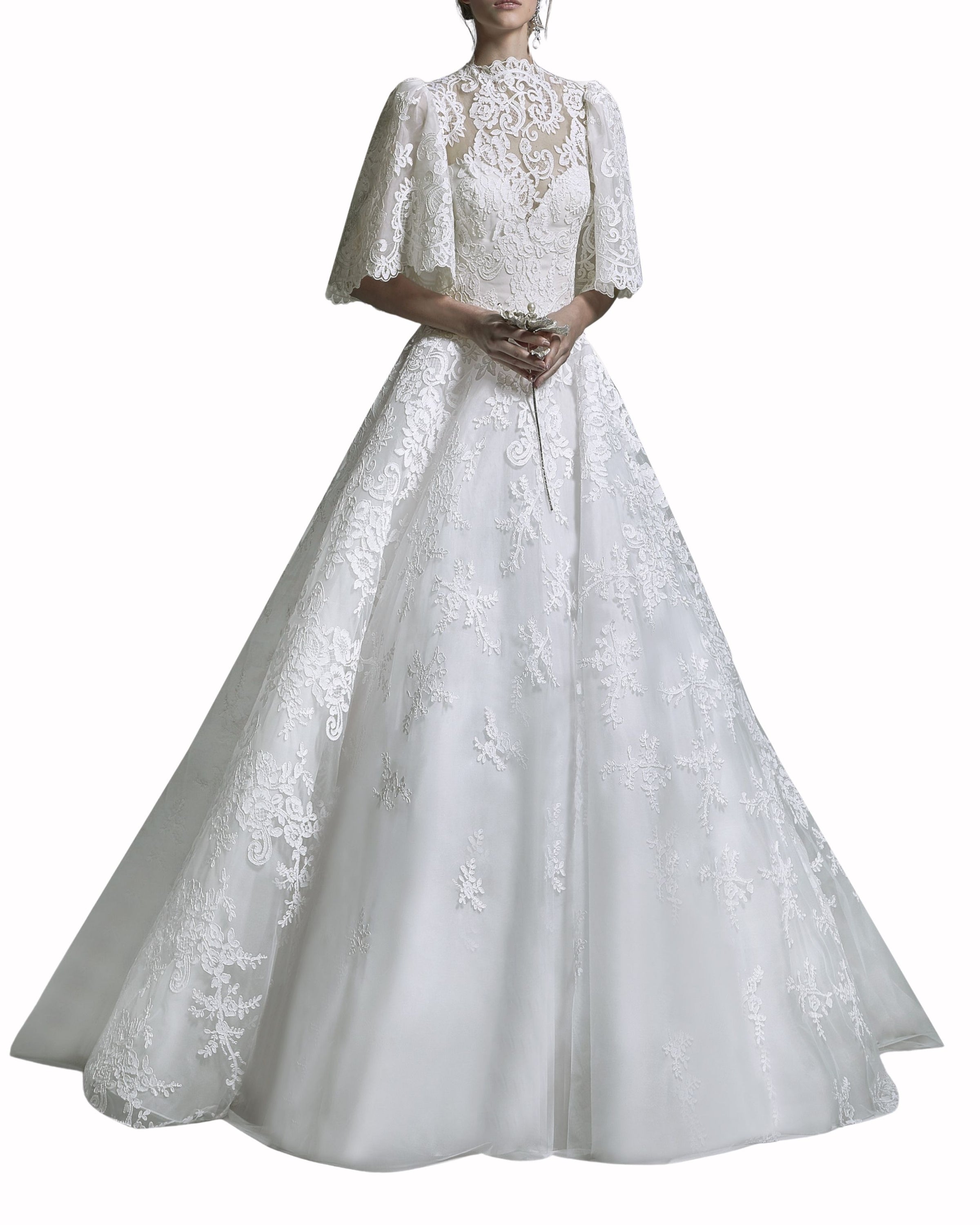 فستان بياقة عالية