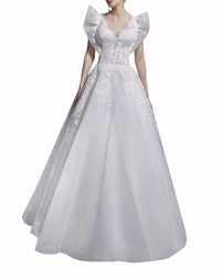 فستان بأكمام منفوخة