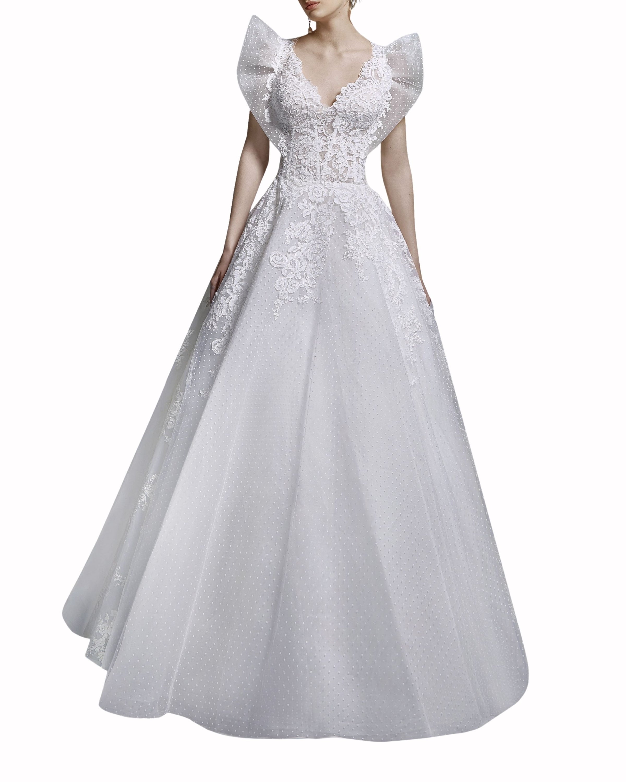 فستان بأكمام منفوخة