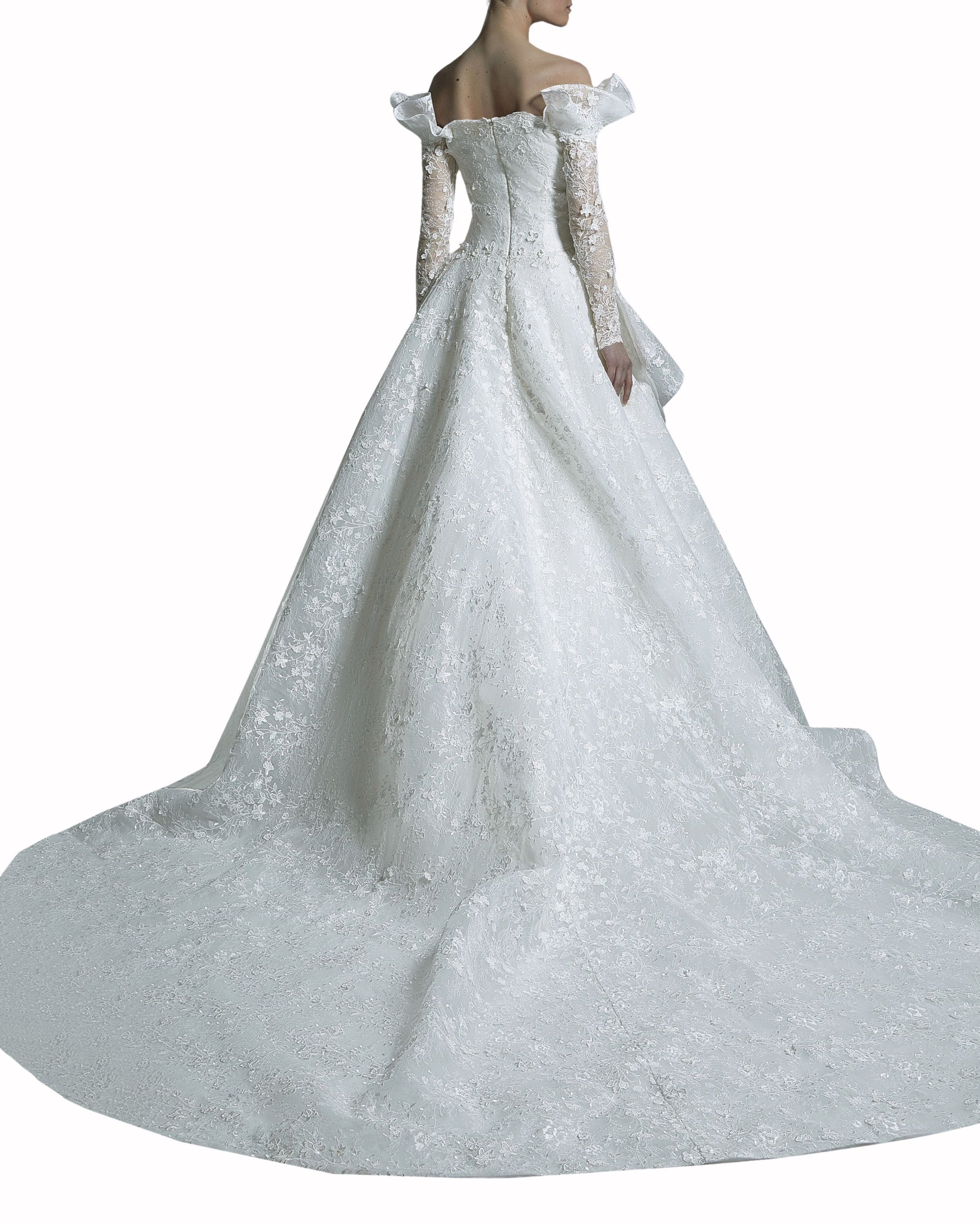 فستان بتفاصيل منسدلة