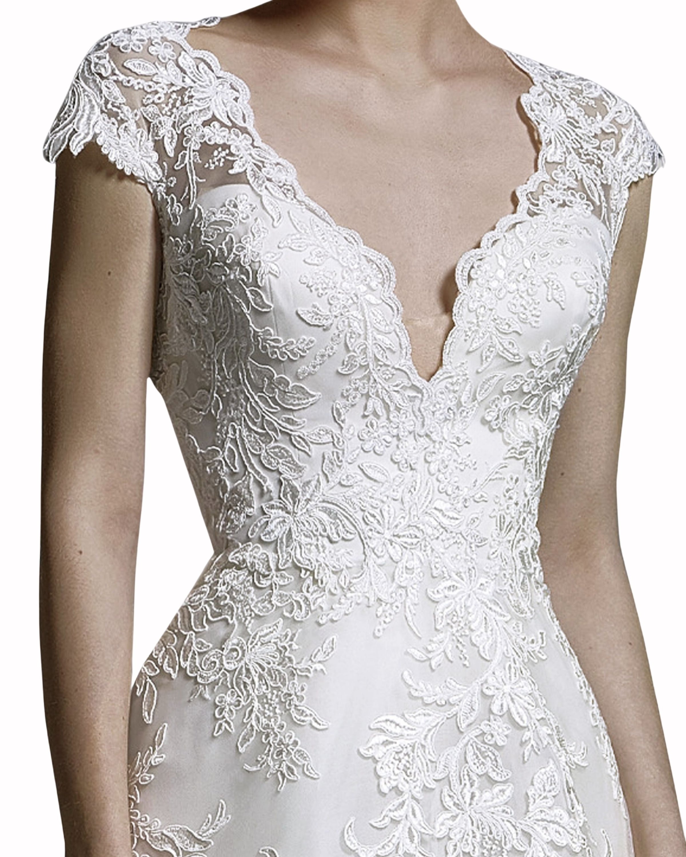 فستان غيبور بياقة على شكل V عميق