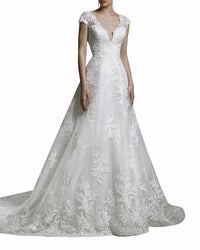 فستان غيبور بياقة على شكل V عميق