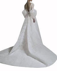 Bell Sleeves Bridal Dress