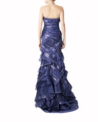 فستان بدون أكمام مزين بالكشكش و الخرز