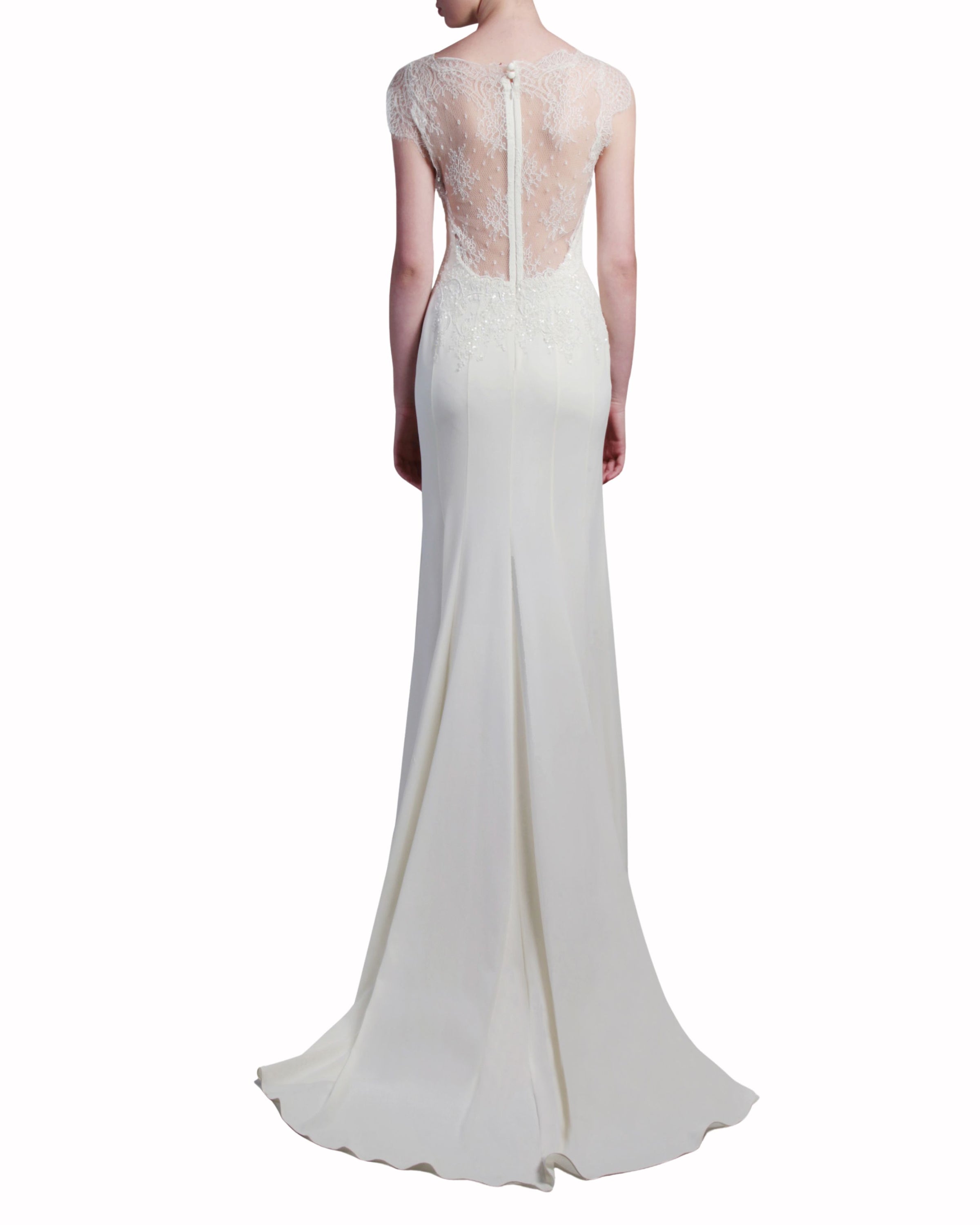 فستان طويل بتوب دانتيل