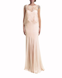 فستان بدون أكمام مع طبقة دانتيل