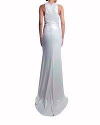 فستان ضيق مزين بالخرز