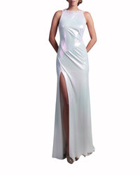 فستان ضيق مزين بالخرز