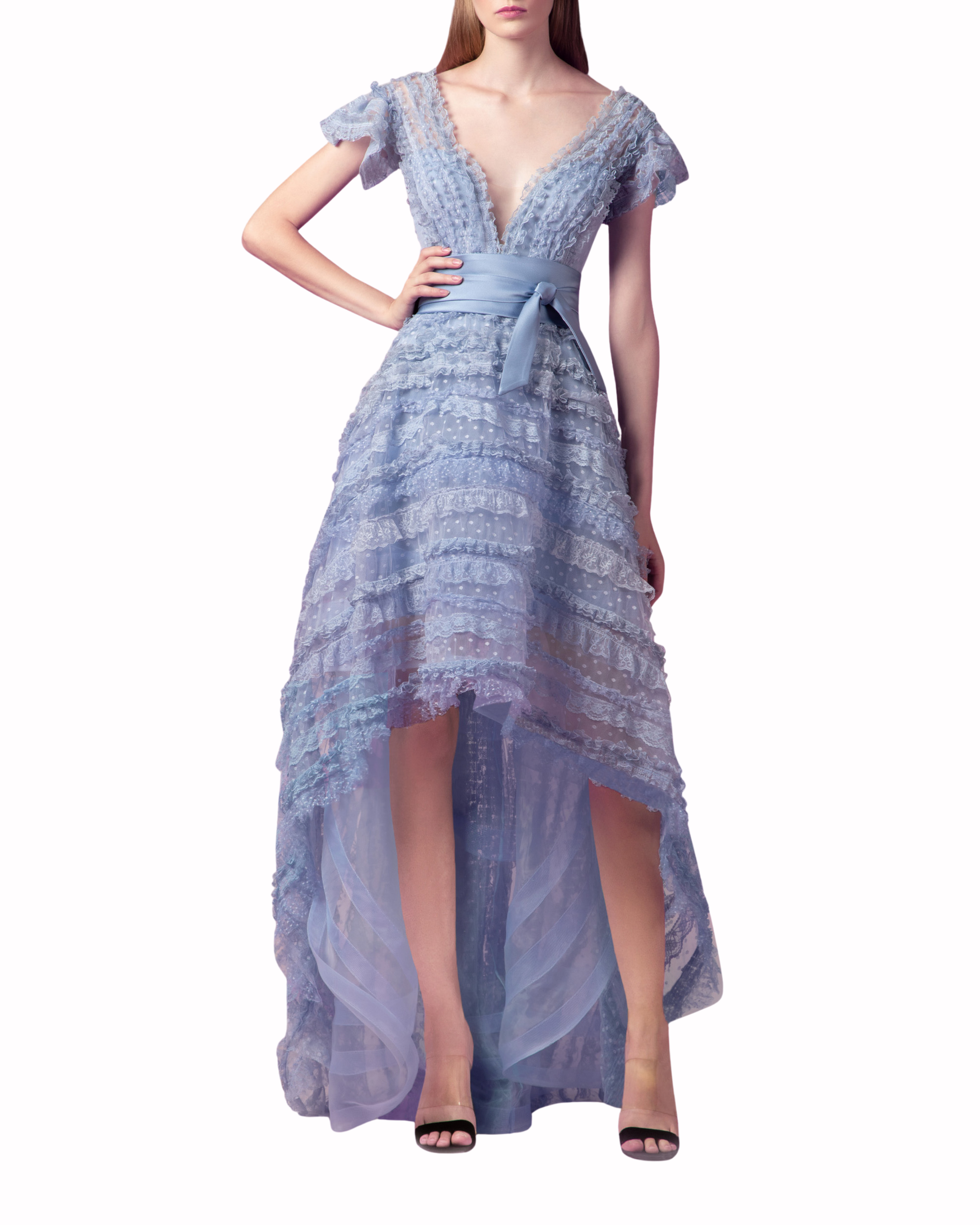 فستان دانتيل بستايل هاي-لو