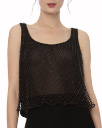 Beaded Loose-Cut Top