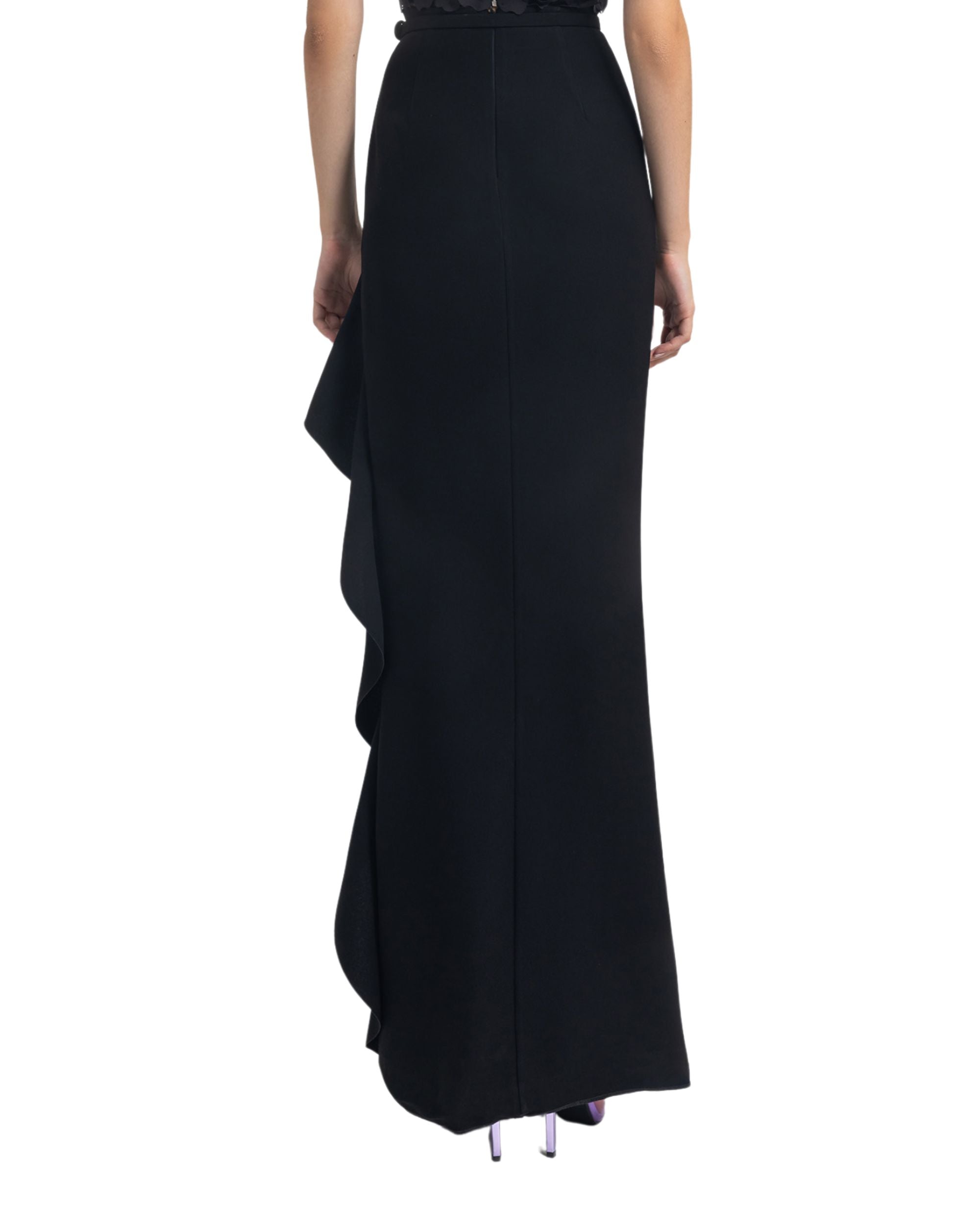 Asymmetrical Crepe Skirt