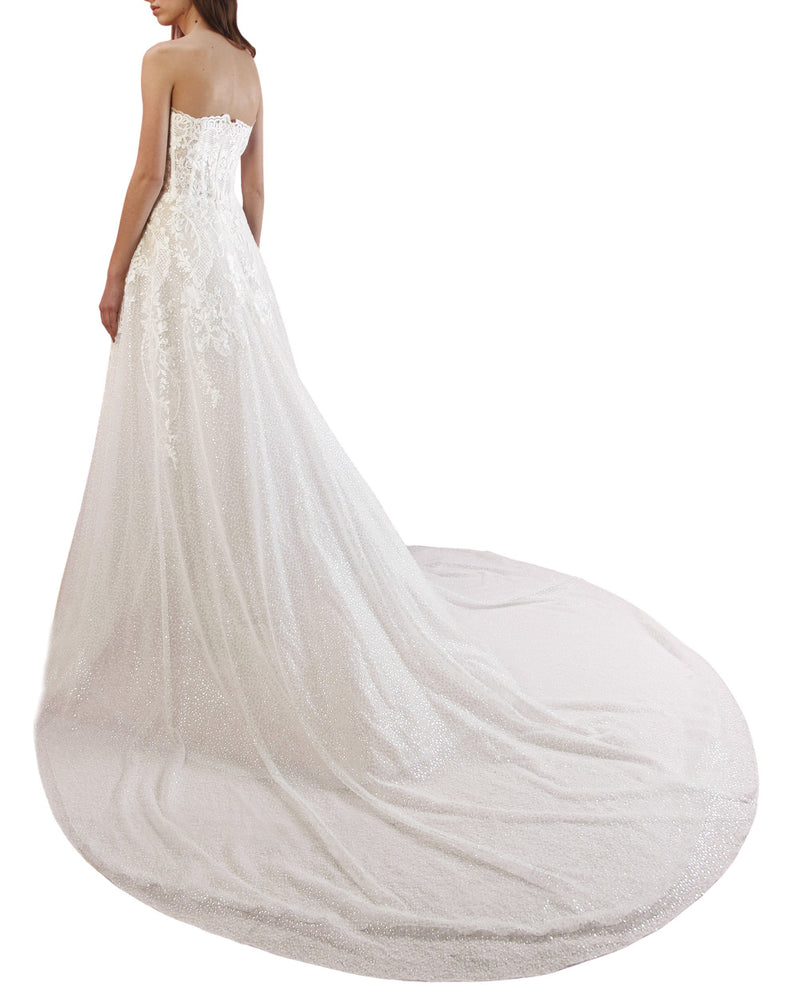 Strapless Lace Gown