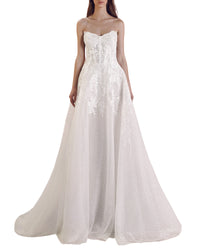 Strapless Lace Gown