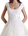 Beaded Round Neck Gown