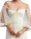 Beaded Off-Shoulder Gown