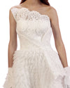 Asymmetrical Neck Gown