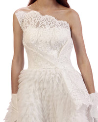 Asymmetrical Neck Gown