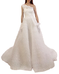 Asymmetrical Neck Gown