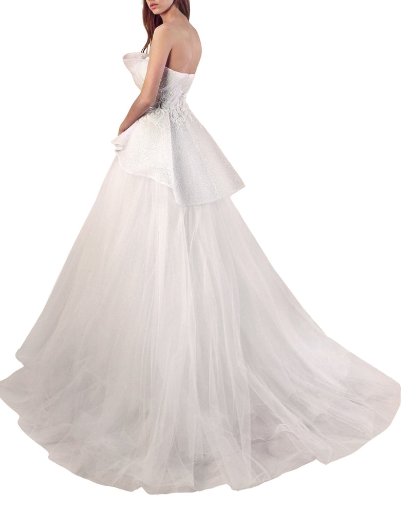 Strapless Beaded Gown