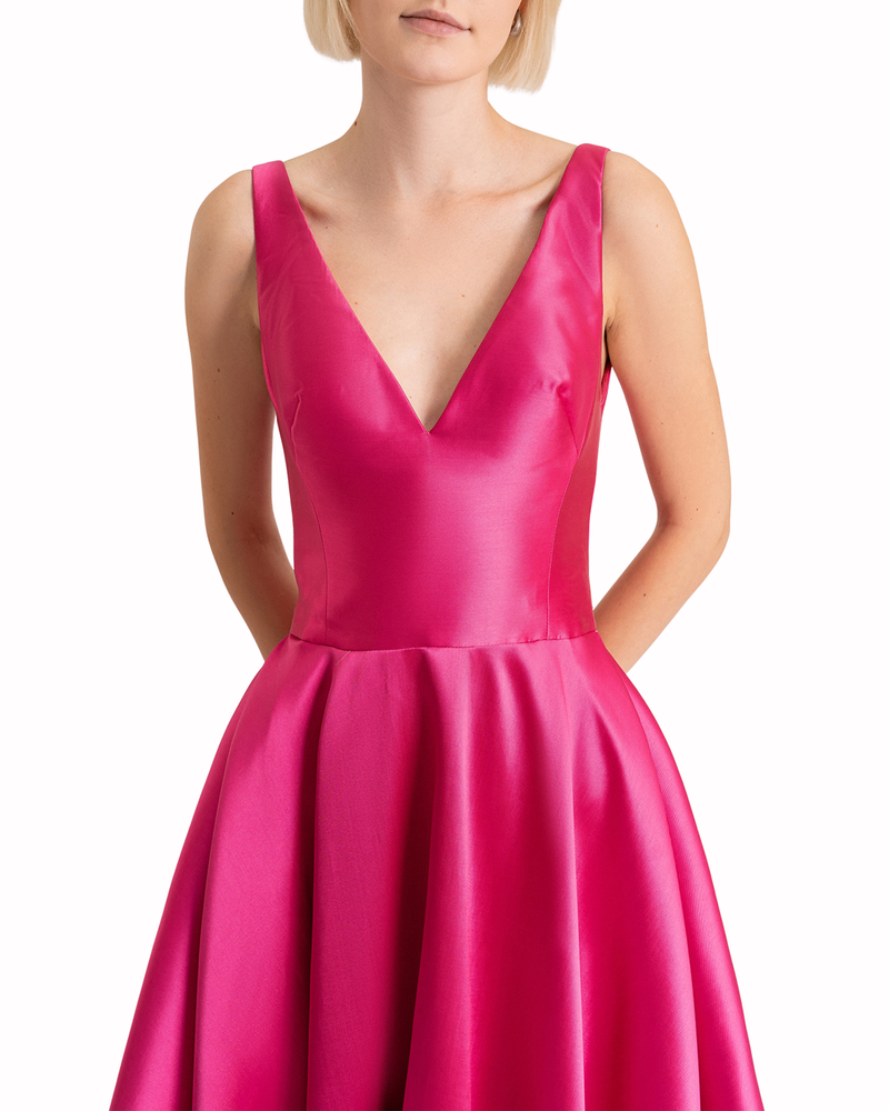 Deep V-Neckline Dress