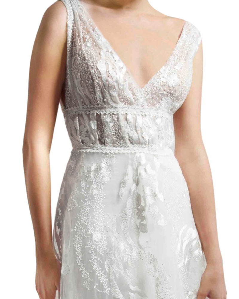 Embroidered A-Line Dress