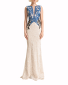 V-Neck Lace-Embroidered Dress
