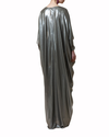 Cape-Like Long Draped Olive Dress