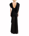 Padded Shoulders Long Dress