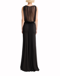 Draped Dress with Beaded Waist