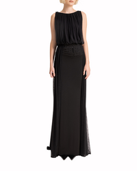 Draped Dress with Beaded Waist