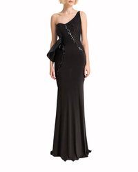 Ruffled Side Long Dress