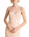Strapless Embroidered Lace Dress