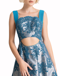 Embroidered Midi Dress