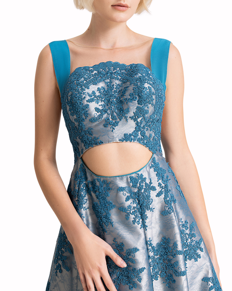 Embroidered Midi Dress