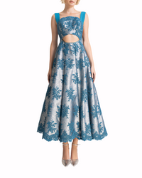Embroidered Midi Dress
