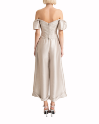 Off-Shoulder Top with Wide-Leg Pant