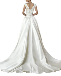 Guipure And Piqué Gown