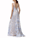 Blue Embroidered Tulle Dress