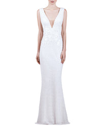 Plunging V-Neckline Gown