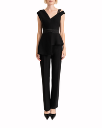 Black Straight Cut Jumpsuit