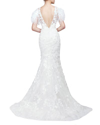 Feather Embellished Gown