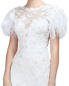 Feather Embellished Gown
