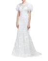 Feather Embellished Gown