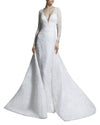 Sheer Long Sleeves Gown