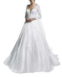 Plunging V-Neckline Gown