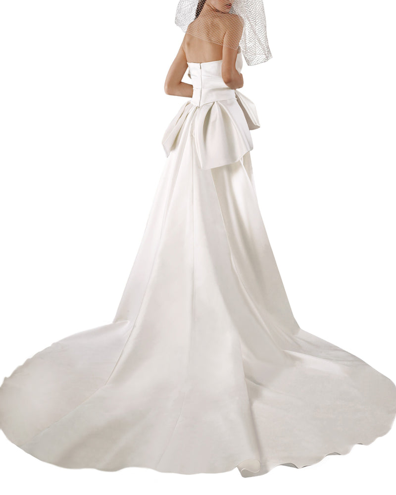 Bow Design Mikado Dress